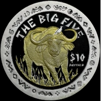 Sierra Leone 2001 Silver $10 Uncirculated Coin The Big Five: Buffalo