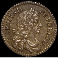 1673 Silver Twopence George II S#3388 good EF