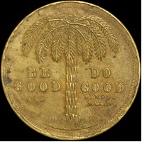EW Cole Gilt Bronze Token 1879 ~ 1903 D68 / C62 Extremely Fine