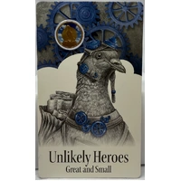 2015 Coloured $1 Coin Unlikely Heroes - Blue Chequer Cock