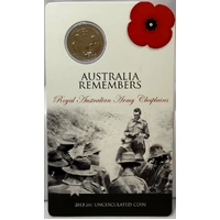 2013 20 Cent Uncirculated Coin Australia Remembers Army Chaplains