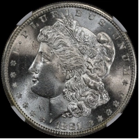 United States 1881-S Silver Morgan Dollar NGC MS64