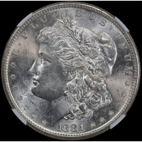 United States 1881-S Silver Morgan Dollar NGC MS63