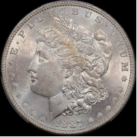 United States 1887 Silver Morgan Dollar PCGS MS62
