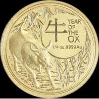 2021 Gold 1/4 oz Uncirculated Coin Series III - Lunar Ox