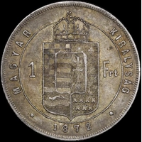 Hungary 1872 Silver Forint KM# 453.1 Extremely Fine