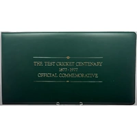 1977 Silver Test Cricket Commemorative Medal & Stamp Set