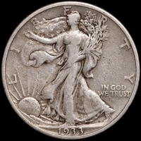 United States 1933 Silver Half Dollar KM# 142 Very Fine