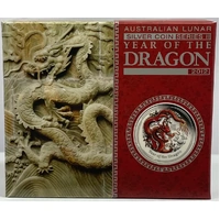 2012 Silver 1/2 Ounce Coloured Proof Coin Lunar Year of the Dragon