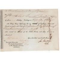 Van Diemen's Land Commissariat Office Bill (Third) of Exchange 1842