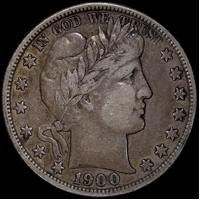 United States 1900-S Barber Silver Half Dollar KM# 116 Extremely Fine