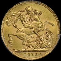 Canada 1913-C Gold Sovereign PCGS MS62