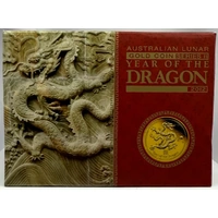 2012 Gold Lunar 1oz Proof Coin Year of the Dragon