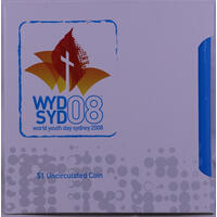 2008 Perth Mint 1 Dollar Unc Coin World Youth Day