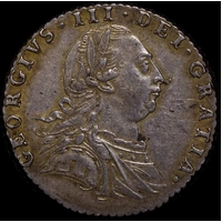 1787 Silver Sixpence George III S#3749 good VF