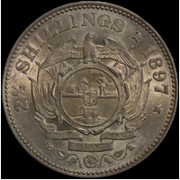 South Africa 1897 Silver Halfcrown KM#7 about Unc
