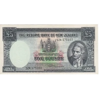 New Zealand 1956 5 Pounds P# 160c Extremely Fine