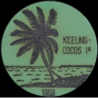 Keeling-Cocos Islands 1968 Plastic 25 Cent Token KM#Tn11 Uncirculated