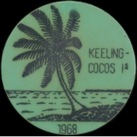Keeling-Cocos Islands 1968 Plastic 50 Cent Token KM#Tn12 Uncirculated