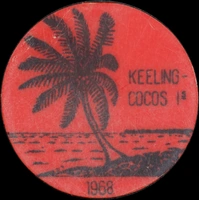 Keeling-Cocos Islands 1968 Plastic 5 Rupee Token KM#Tn15 Uncirculated