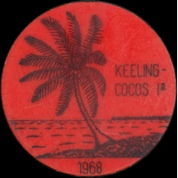 Keeling-Cocos Islands 1968 Plastic 10 Rupee Token KM#Tn16 Uncirculated