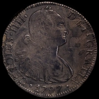 Mexico 1797 Silver 8 Reales Ex Rapid Shipwreck KM#109 about VF