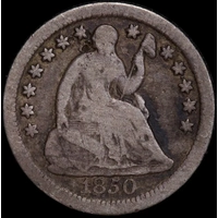 United States 1850-O Silver Half Dime KM# 62.2 Fine