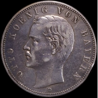 Germany (Bavaria) 1907 Silver 5 Marks KM#915 about VF