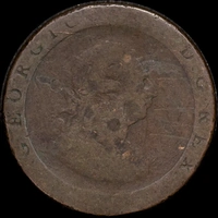 1797 Copper Cartwheel Penny George III S#3777 Very Good