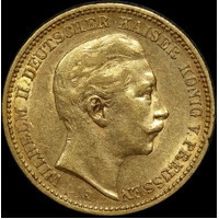 German States (Prussia) 1900-A Gold 20 Marks KM# 521 Extremely Fine