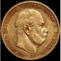 German States (Prussia) 1873-B Gold 10 Marks KM#502 Extremely Fine