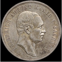 German States (Prussia) 1912-A Silver 3 Mark KM#527 good EF