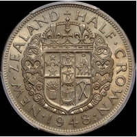 New Zealand 1948 Half Crown KM#19 PCGS MS61