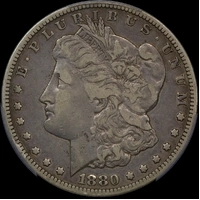 United States 1880-CC Silver  Morgan Dollar KM# 100 PCGS GENUINE VF
