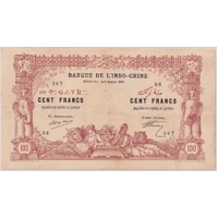 French Somaliland 1920 100 Frans P#5 PMG VF25