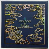 Tuvalu 2017 1 Ounce Silver Antiqued Coin Dragon and Pearl