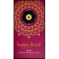 Tuvalu 2018 Gold 4 Dollars Happy Diwali