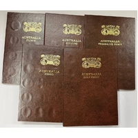 Complete Date Set of Australian Predecimal Coins in Dansco Pressin Albums (Ex 1930 1d, 1923 1/2d and 1922/21 3d)