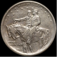 USA 1925 Silver 50 Cents Stone Mountain about Unc