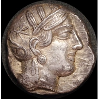 Ancient Greece (Attica, Athens) 449 ~ 404BC Silver Tetradrachm Sp#2526 Extremely Fine