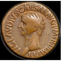 Ancient Rome (Imperial) 41-54 A.D Claudius Copper As Libertas RIC 113 Very Fine