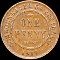 1919 Penny Dot Below good VF