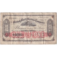 British North Borneo 1930 1 Dollar P# 20 about Fine