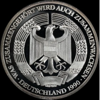 Germany 1990 Silver Medallion Monetary Union