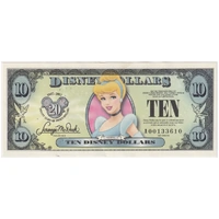 Disneyland 2007 10 Dollars in Envelope Cinderella Uncirculated