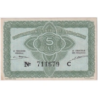 French Indo-China 1942 5 Cents P# 88a Uncirculated