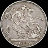 1893 LVI Silver Crown Victoria S#3937 about VF