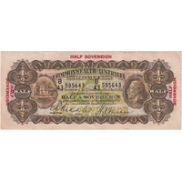 1933 Ten Shilling Riddle/Sheehan R8bL B43 Last Prefix Extremely Fine