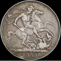 1895 Silver Crown Victoria S#3937 Very Fine