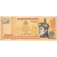 Bhutan 2008 1,000 Ngultrum P# 34 Uncirculated
